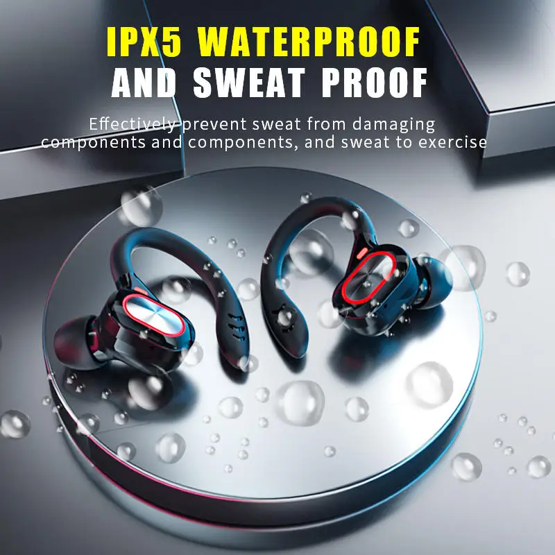 Wholesale Hifi Bt Wireless Headset TWS Sports Waterproof Earbuds True Hands Free Ear Hook Earphone for Sport