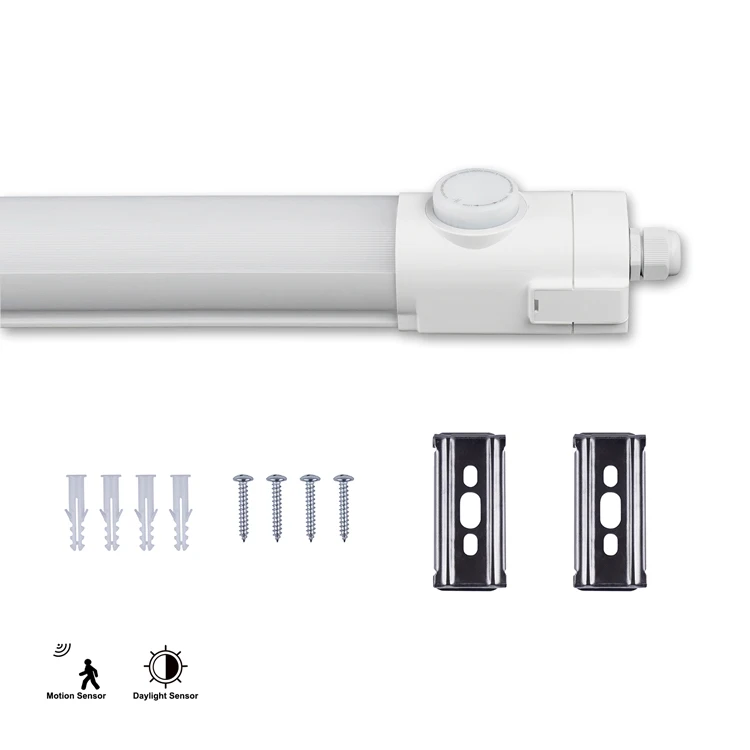 2ft 4ft 5ft Triproof Light Underground On/off Motion Sensor Led Vapor Proof Light Tri-proof Light For Parking Lot