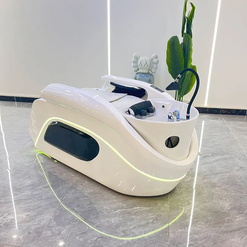 Electric Water Therapy Luxury Head Spa Shampoo Bed Hair Washing Salon Massage Bed