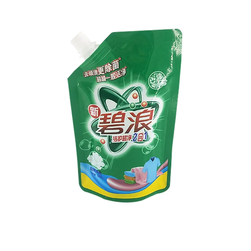 Custom Logo and Size Industrial Detergent Pouches with Spout Filling Machine Wash Shampoo Bags