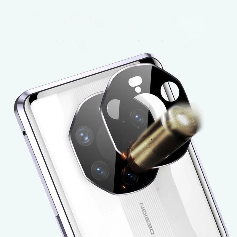 Luxury 360 Full Body Magnetic Aluminum Alloy Double Side Tempered Glass Case with Camera Lens Protection  for Huawei Mate 40 RS