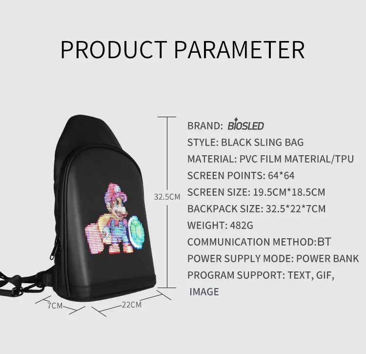 led back pack