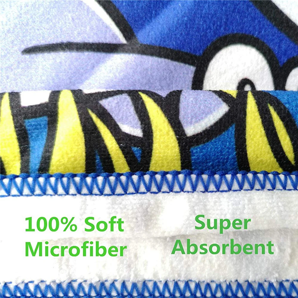 
Quality microfiber quick dry children kids hooded beach poncho changing towel custom blank sublimation 