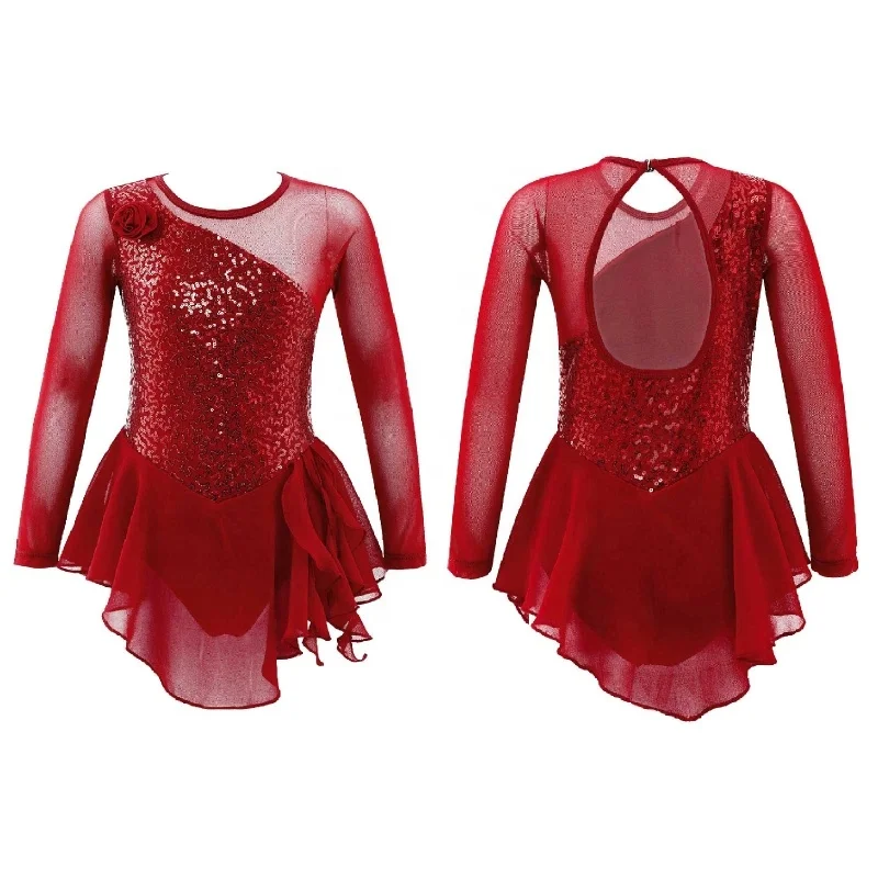 4-14 Years Kids Girls Clothing Line Dance Wear Dance Dress Wholesale Latin Dance Costume Trade