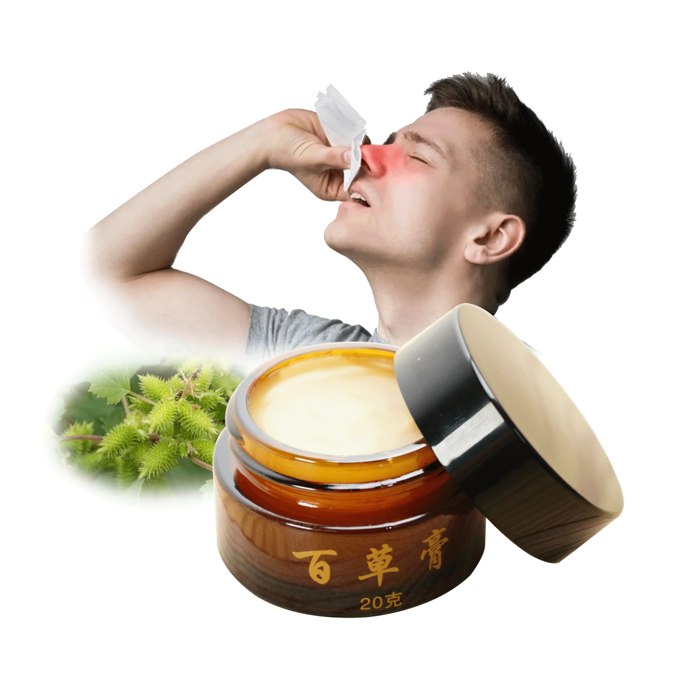 Best Price Cold Sneezing Stuffy Nose Nasal Cavity Herbs Headache Sinusitis Cream Ointment For Dry Itchy Nose Sneezing