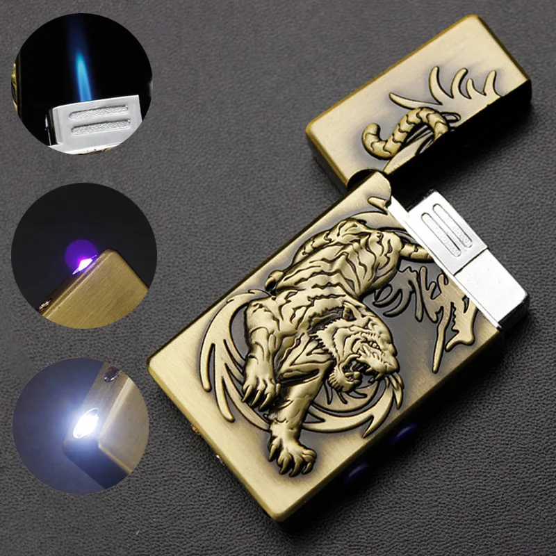 Металлические зажигалки с тигровым рельефом