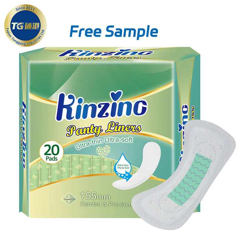 Free Sample Breathable Overnight Heavy Flow Cotton Disposable Daily Sanitary Pads Women Herbal Panty Liner