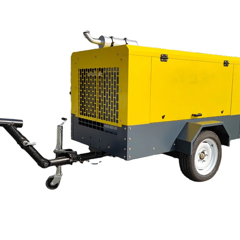 8bar дизельный экономичный буксируемый 125CFM 3m 3/мин портативный двигатель с приводом винтовой воздушный компрессор сделано в