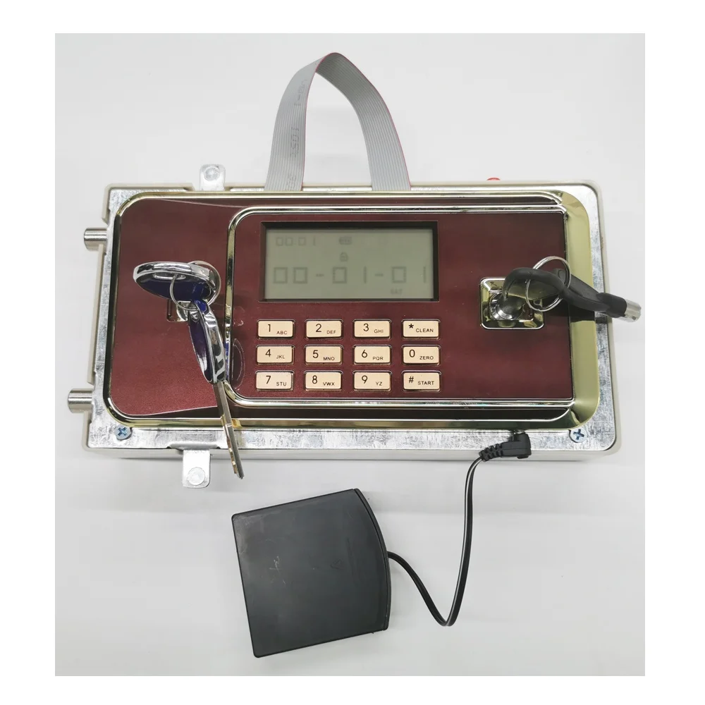 Замок с временным замком высокой безопасности, замок для шкафа, дверной замок для банковского сейфа с красной электронной клавиатурой и двумя мастер-ключами