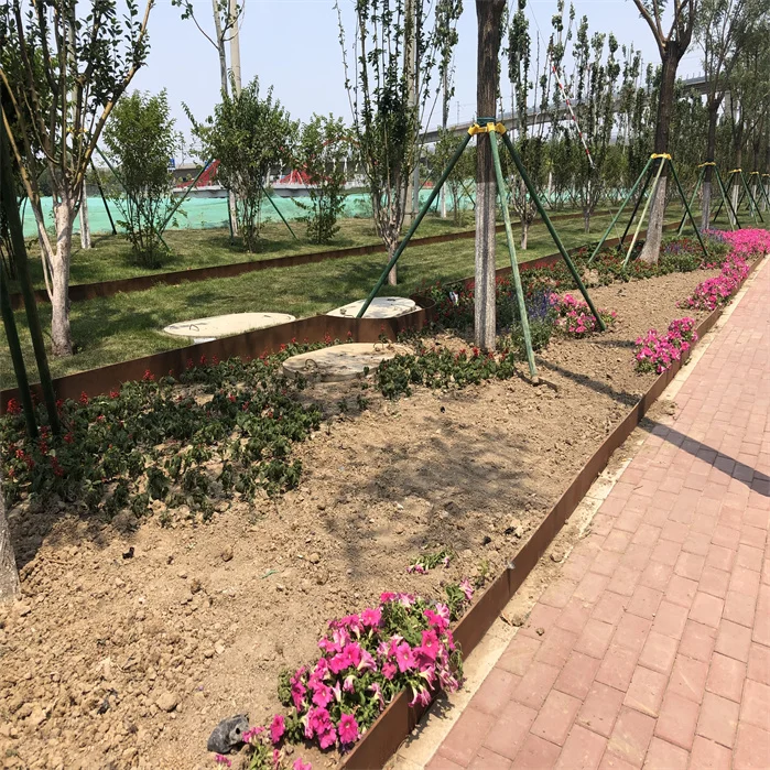Metal Edging Corten steel garden edging corten  steel plate Steel Lawn Edge Installation