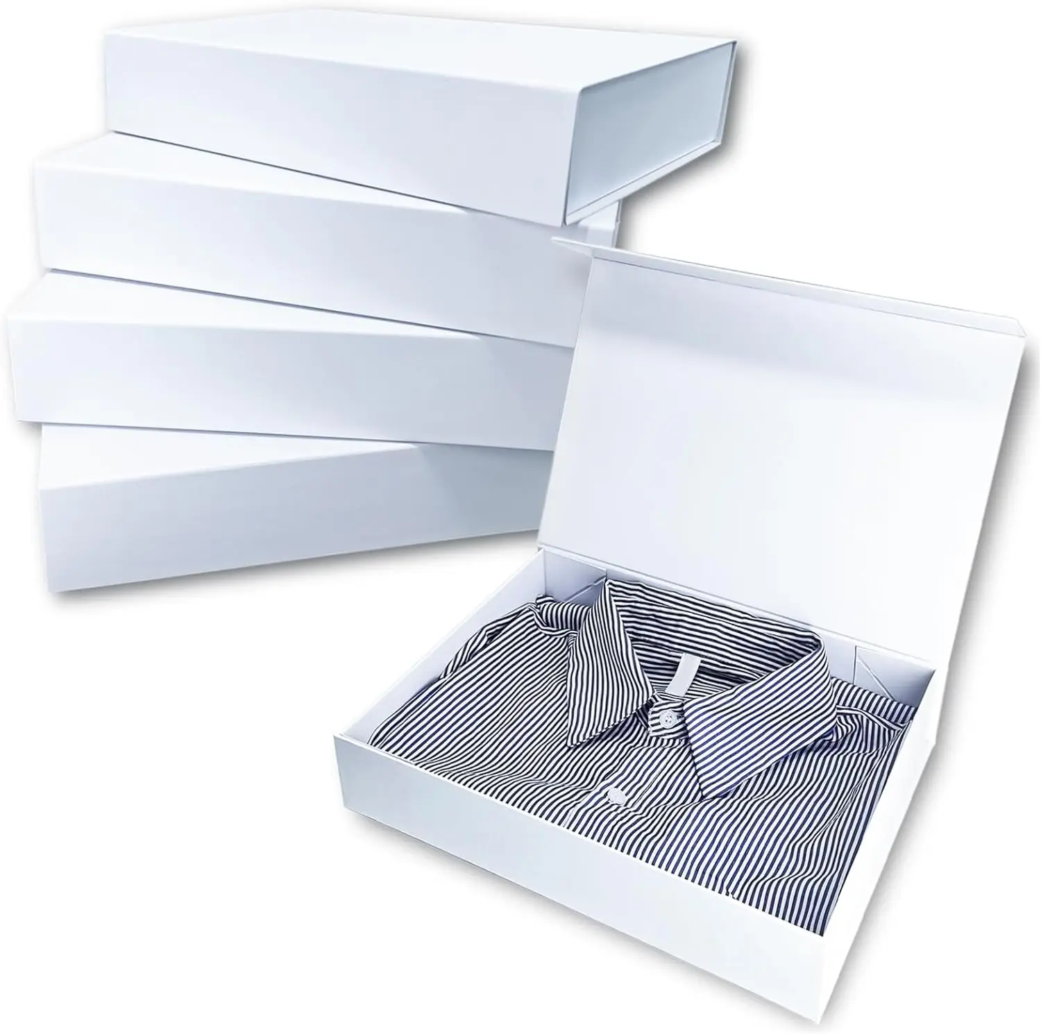 Custom Folding Luxury Rigid Cardboard Packaging Collapsible Magnetic Gift Box for T-shirt