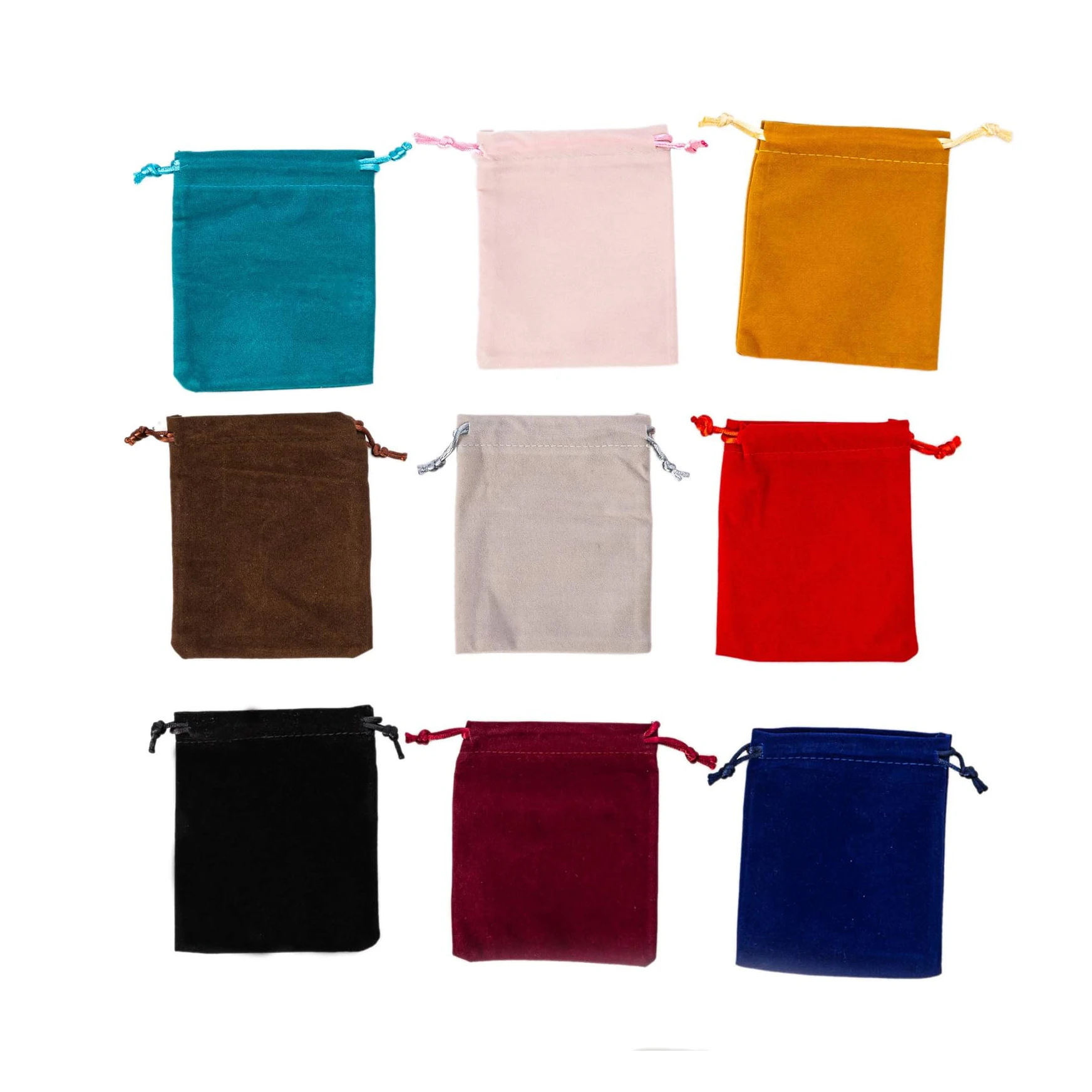 Custom Soap Coin Seed Wedding Birthday Party Christmas Jewelry Lightweight Color Wrap Drawstring Velvet Gift Bag