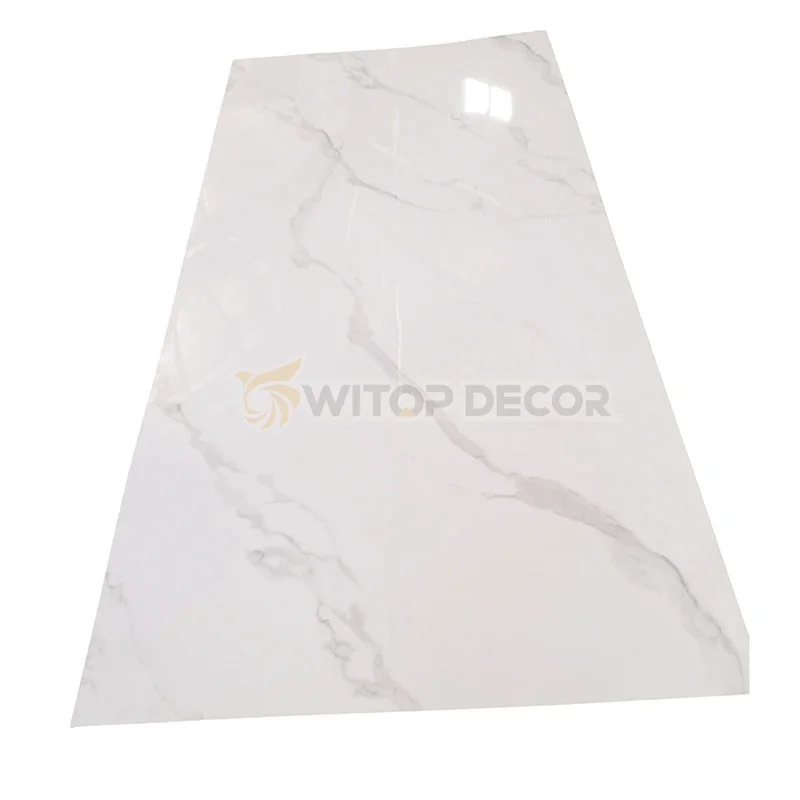Faux Marble Solid Plastic UV  marble sheet pvc Surface Design