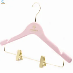 Wood clothes hanger with clips large white wooden coat hanger