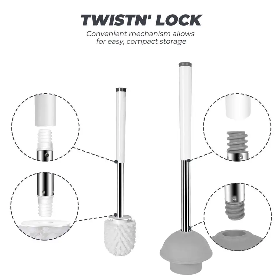 Masthome Factory Price Bathroom Cleaning Brush Toilet Plunger Holder Toilet Brush With Plunger