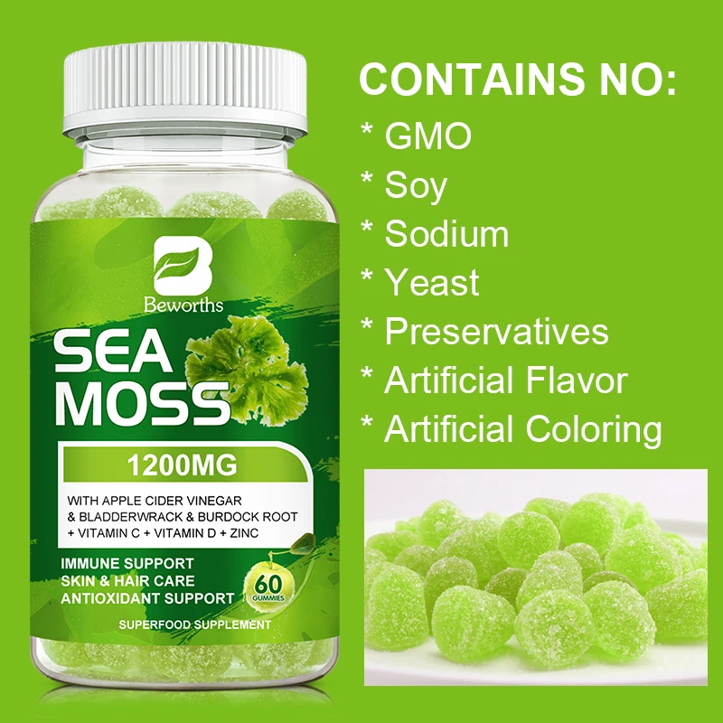 Beworths Private Label органический морской мох жевательные конфеты