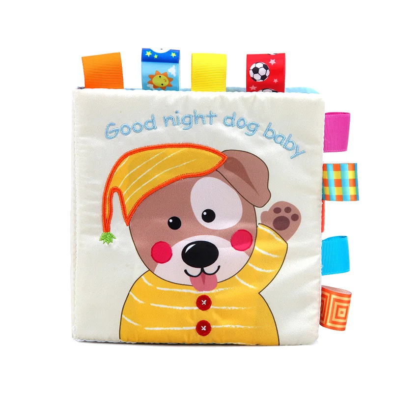 Wholesale Custom Newborn Night Time Soft Educational Cloth Book Kid Interactive Toys Hot Sale Baby Fabric Book Musical Plush