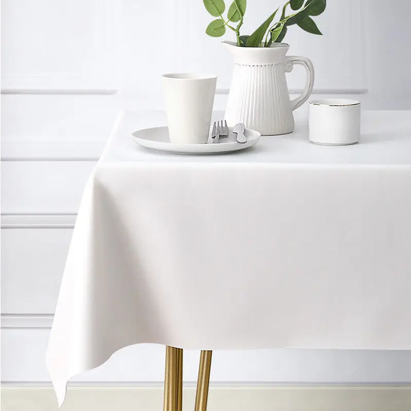 Light luxury high-end tablecloth solid color ins wind waterproof and oil-proof disposable rectangular square tablecloth