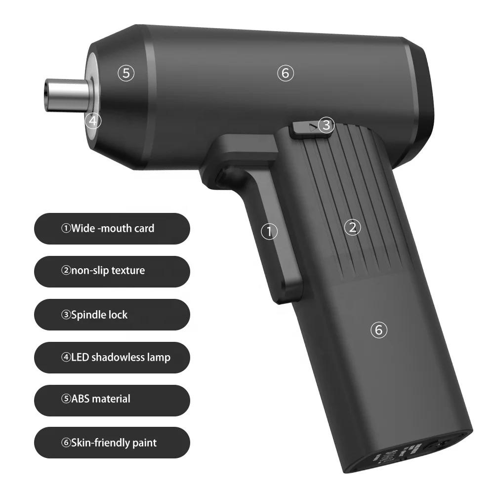 Home office with USB Rechargeable screwdriver 6V Mini portable Electric cordless screwdriver kit Electric driver