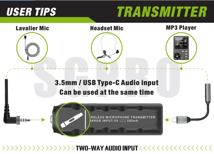 New design TR2 uhf saxophone trumpet clip on wireless microphone for Mobile phone active speaker audio mixer