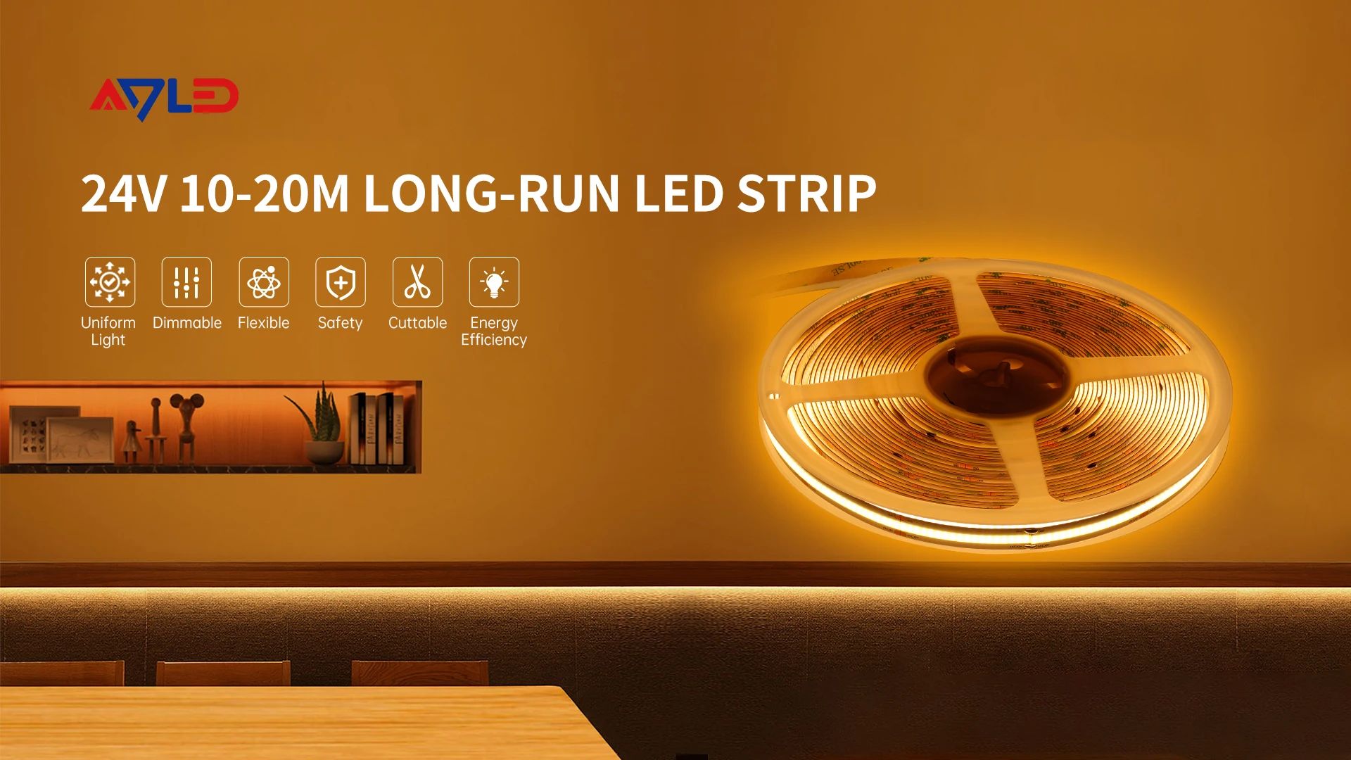 13M Long Run COB 360LEDs/m 7W/m 24V Colorful 2700K CCT Remote Control Switch Mode 10mm PCB 13M Larger Roll 24V DC Remote Control
