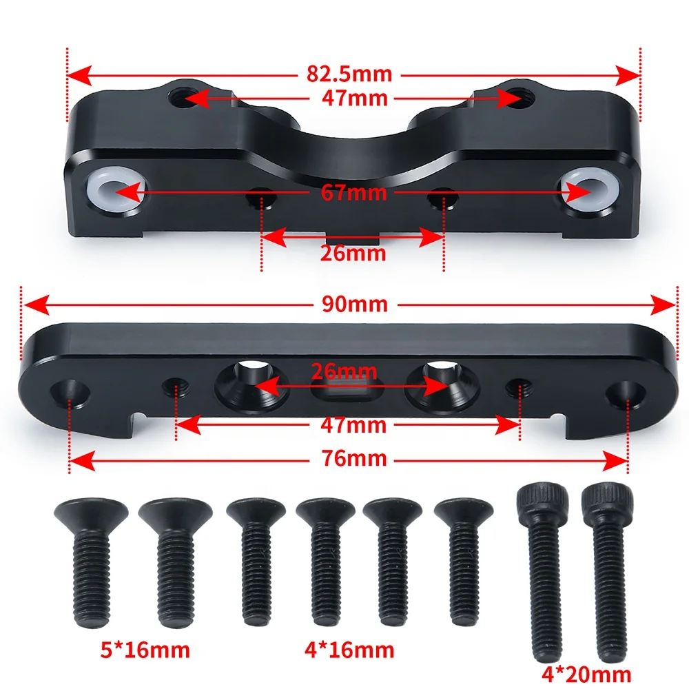 Front & Rear Lower Suspension Arms Aluminum Alloy Swing Arm for 1/5 ARRMA KRATON 8S RC Car Buggy Upgrade Parts