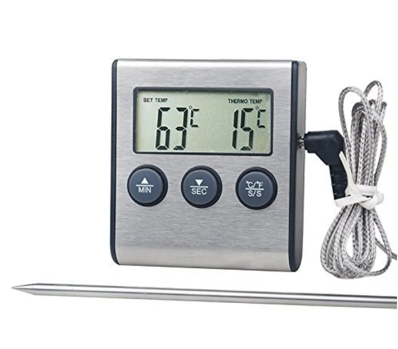 Digital Thermometer for Cooking Kitchen Sugar Baked Food Thermometer Timer
