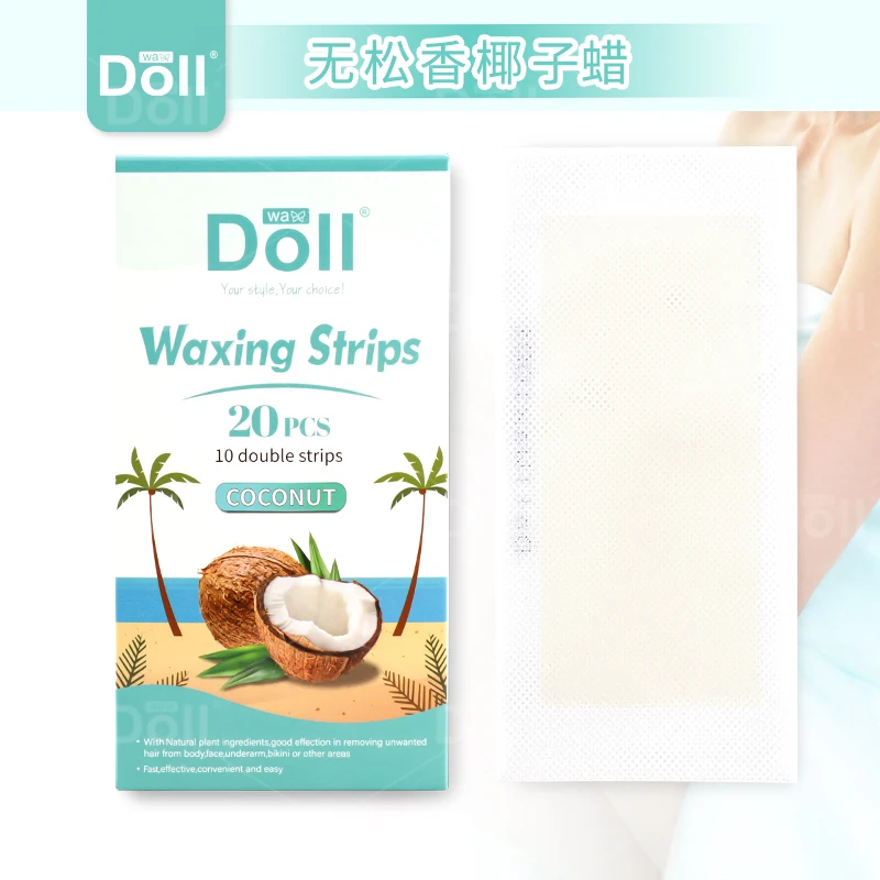 Facial Cold Wax Strips Coconut Flavour Hair Removal Body Wax Strips for all skin types