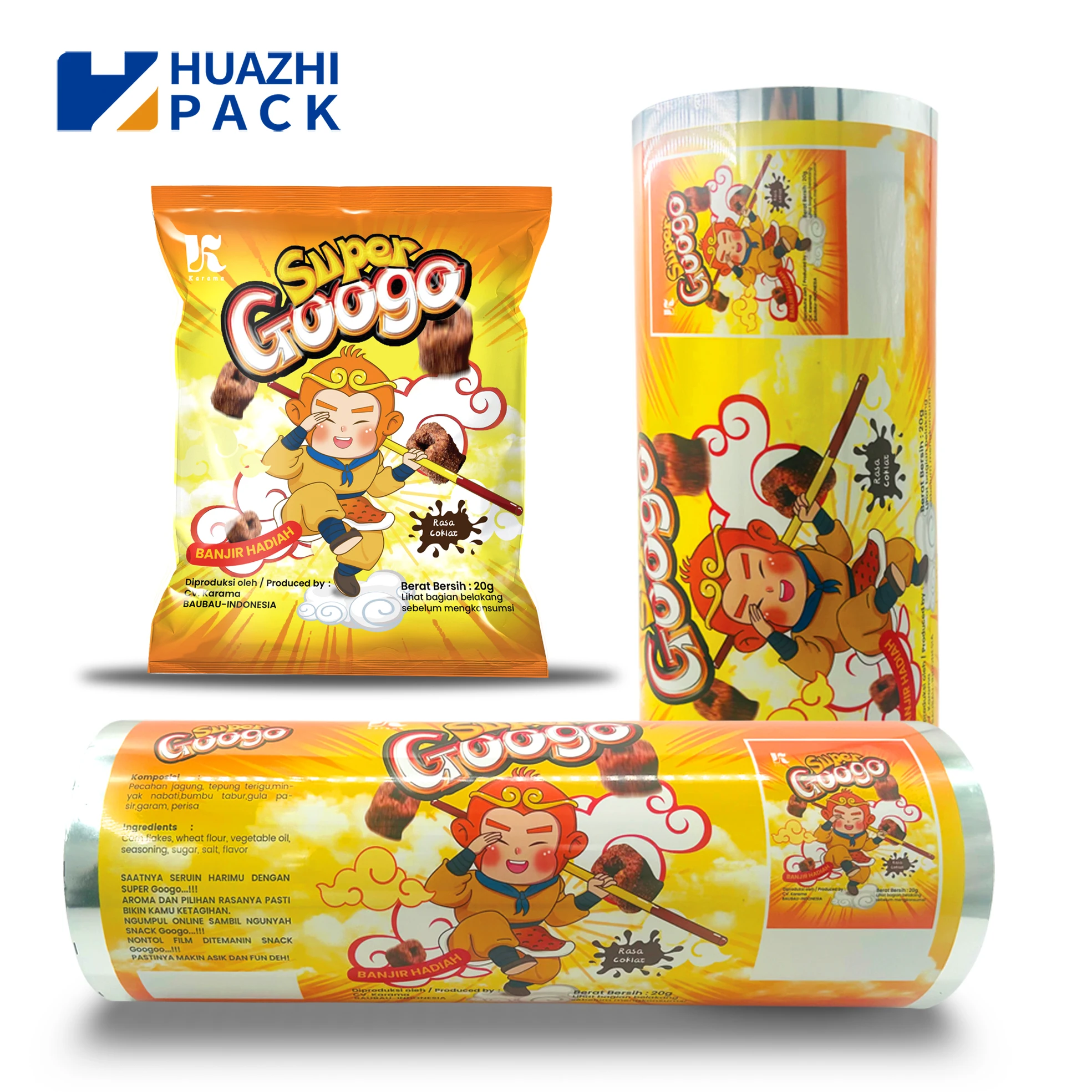 Printed Roll Stock PET/BOPP Foot Packaging Mylar Laminated Plastic Roll Film Color Printed Sachet Film Roll