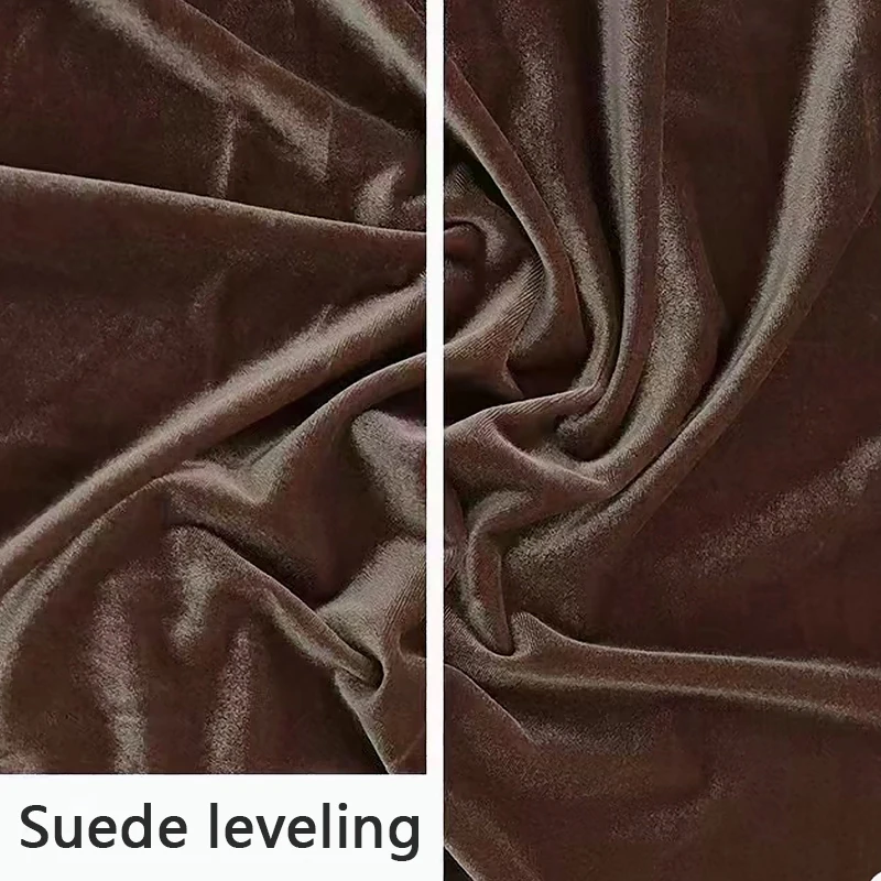 Fashion design Korean velvet 92% polyester textile fabric for women uniforms dress