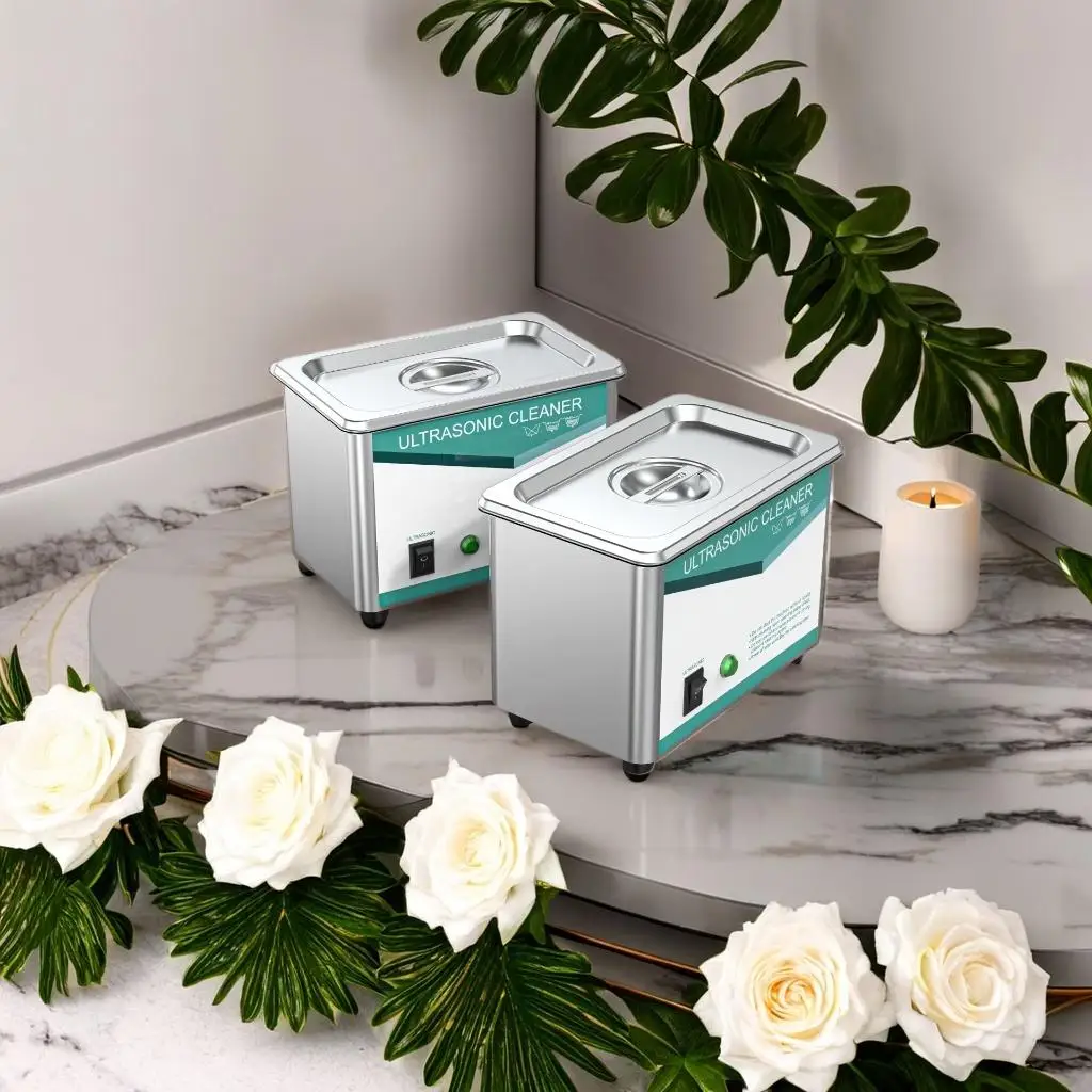 Mini portable glass optic lens cleaning equipment ultrasound 35w tabletop for home used small size 40KHz