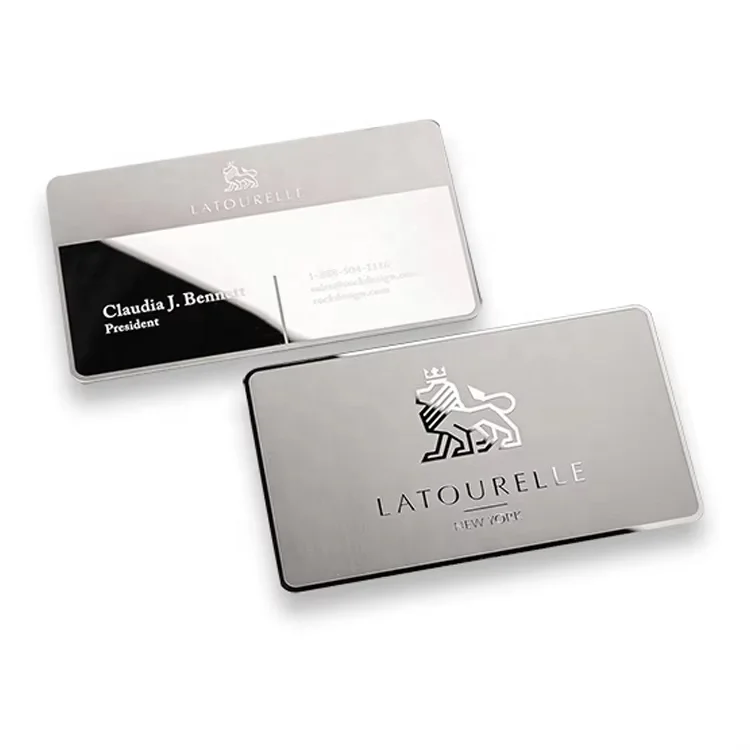 Metal Business Cards Thick Aluminum Blanks Name Card for custom pattern