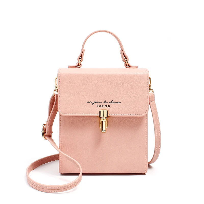 Taomicmic new Korean casual handbags Fashion oil leather wallet PU solid color retro Messenger bag