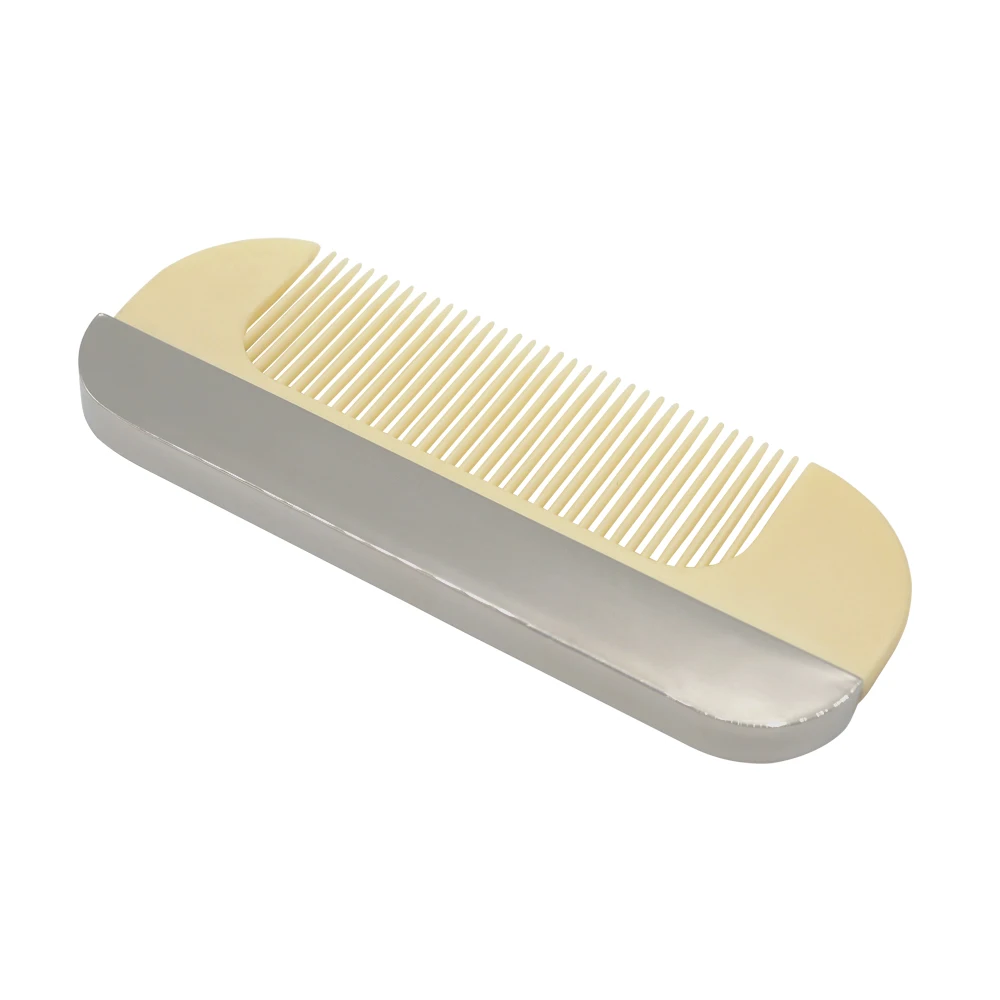 custom wholesale metal bling peines del pelo silver luxury mini cute small baby shower hair comb with logo for kids