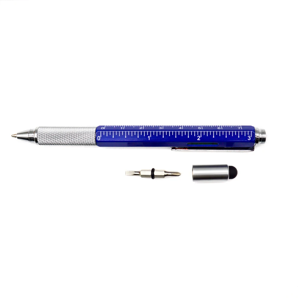Multifunctional Tool Metal Screwdriver Ballpoint Pen 6 In 1 Multi Tool Pen