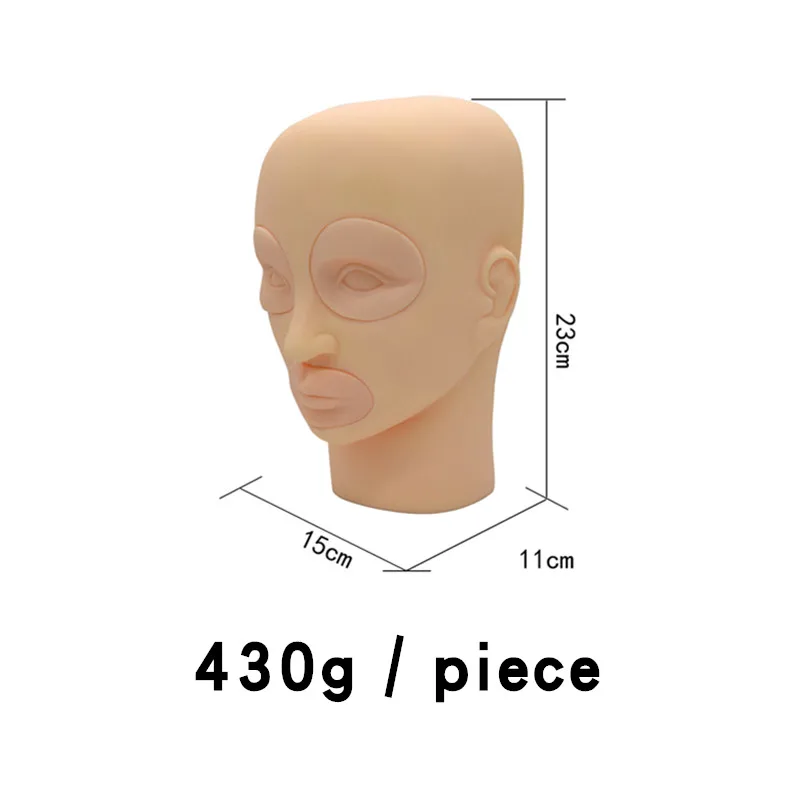 Wholesale Silicone Training Mannequin Head Flat Model Practice Training Head Detachable headform Practice eyebrow tattooing