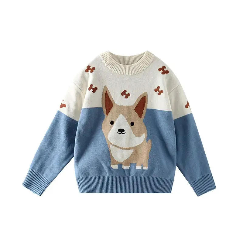 Winter Autumn 2 3 4 5 6 Years Old Chunky Knit Cardigan Toddler Boy Clothes Tops Neutral Kids Sweatshirt Oversized Baby Sweaters