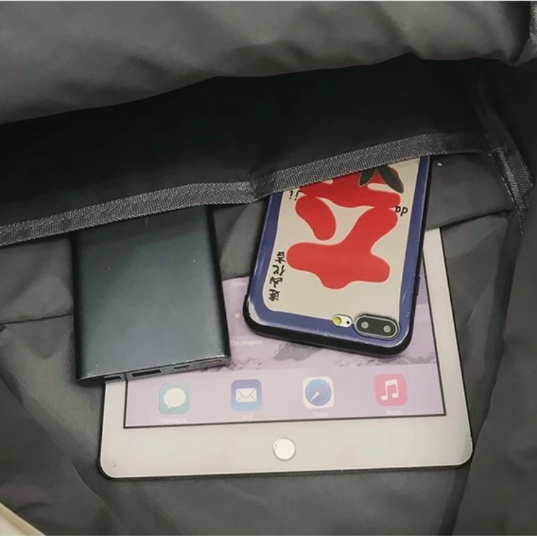 Wholesale No print Schoolbag Junior High School Female Korean Version College Student Backpack High School Large Capacity Bag