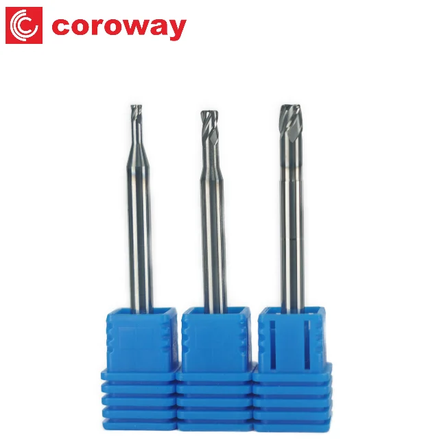Diameter 6mm to 12mm Carbide cnc tools radius end milling cutter for Finish Machining on Hardened Steel