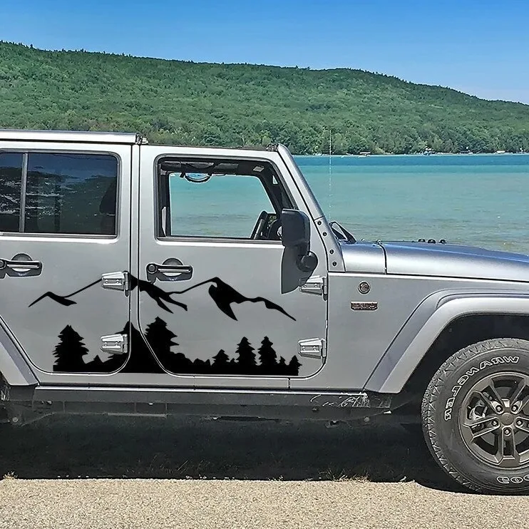 EITE дизайн джип sahara RUBICON турбо-дизельные боковые 2/4 двери модель наклейка для автомобиля Универсальная автомобильная большого размера