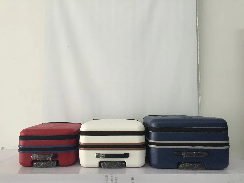 Colorful customized logo PC trolley luggage set