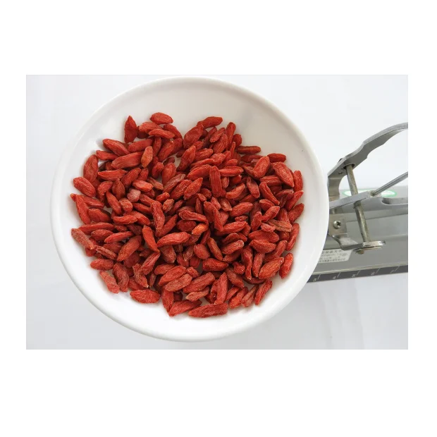 Dried goji berries in Ningxia, China, available in certain seasons