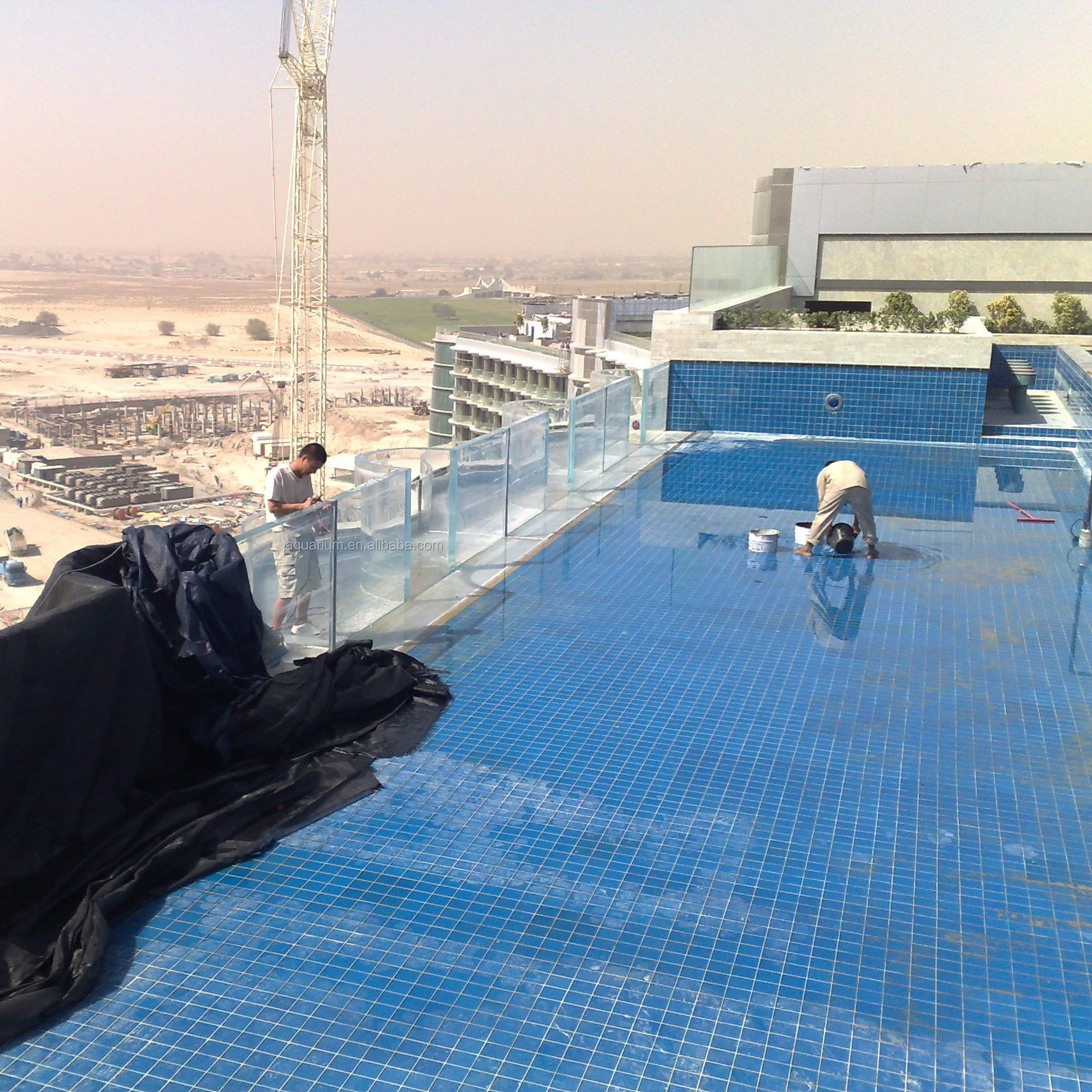 Acrylic aboveground swimming pool 8m swim spa swimming pool led light outdoor pool