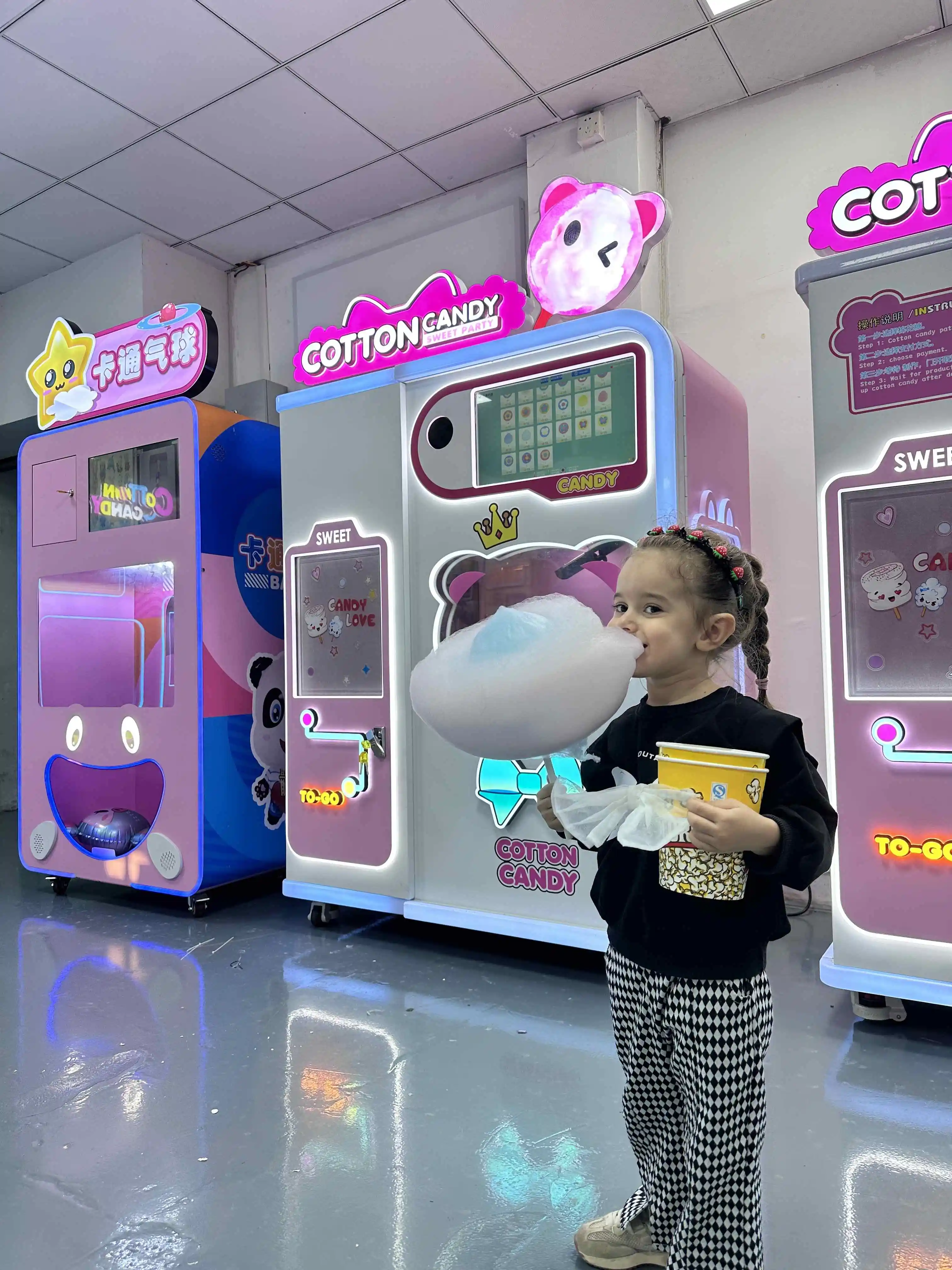 Manufacture Factory Electric candy cotton machine CB530 Full Automatic Cotton Candy Vending Machine For Small Business