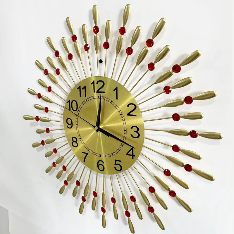 huafuren explosive Water Drop iron decorative living room wall clock Home hanging retro metal