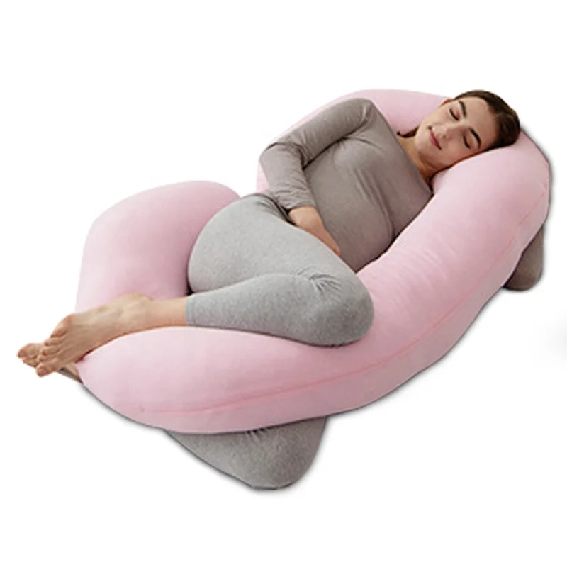 SUNNUO New Custom Full Body C Shaped Multi-color Washable Maternity Nursing Pregnancy Pillow With Removable Cotton Cover