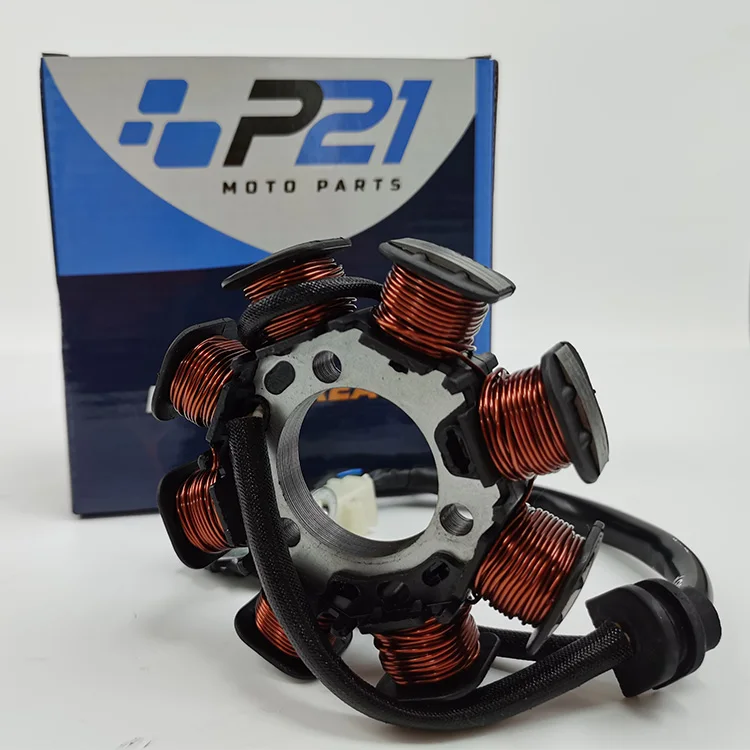 BIZ 125 KS ES Motorcycle Engine Parts Magneto Stator Coil With 8 Poles