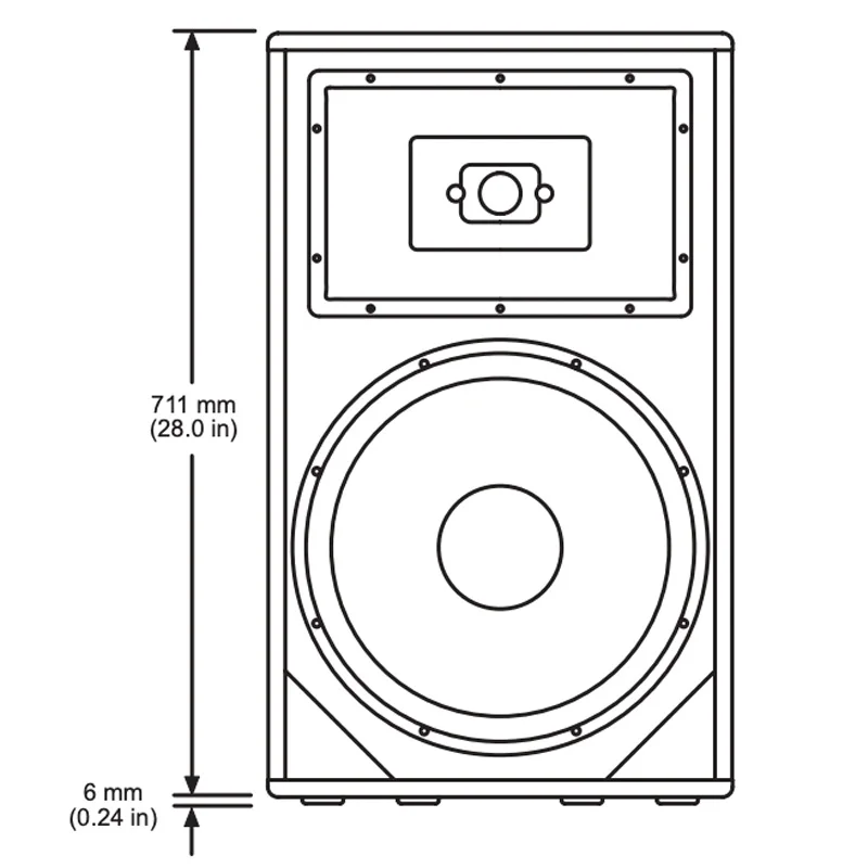 SRX715 15-дюймовый высокопроизводительный басовый блок 2-полосный полнозвучный динамик для речи/диджея/сценического исполнения Профессиональное звуковое оборудование