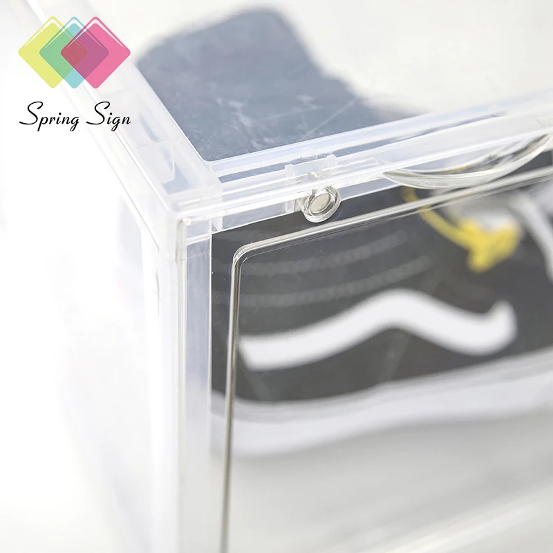 Spring Sign sneaker drop front box acrylic shoe box magnet