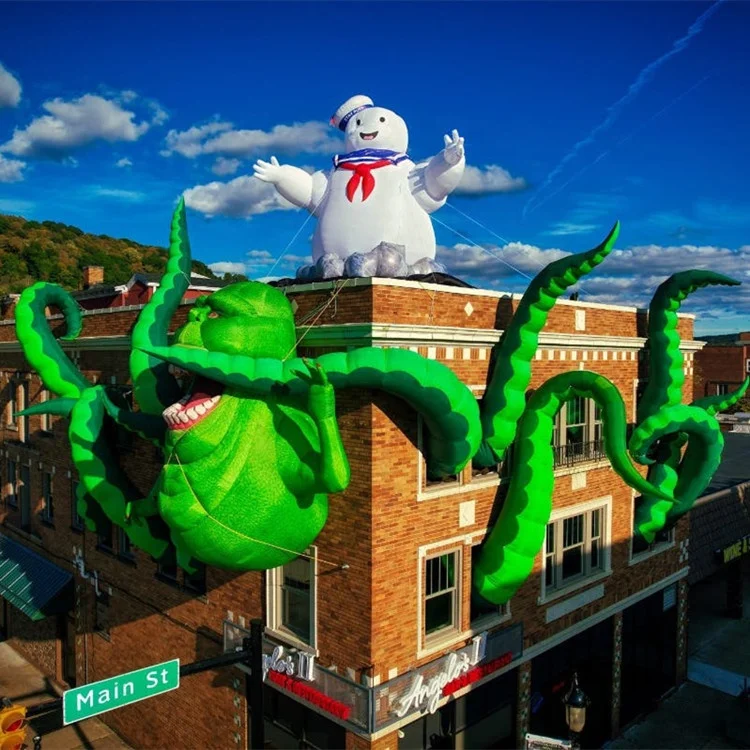 Corporate building advertising inflatable sea monster arms inflatable tentacles for Halloween event